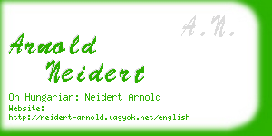 arnold neidert business card